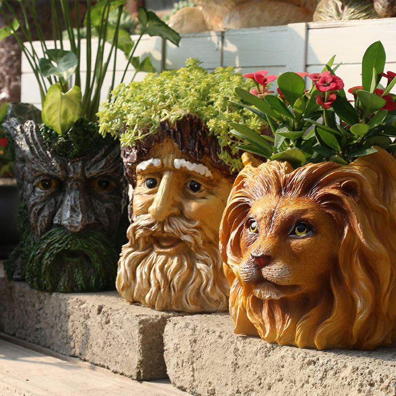 Bonsai Garden Nursery - 3D Animal Head Vase Cartoon Figure