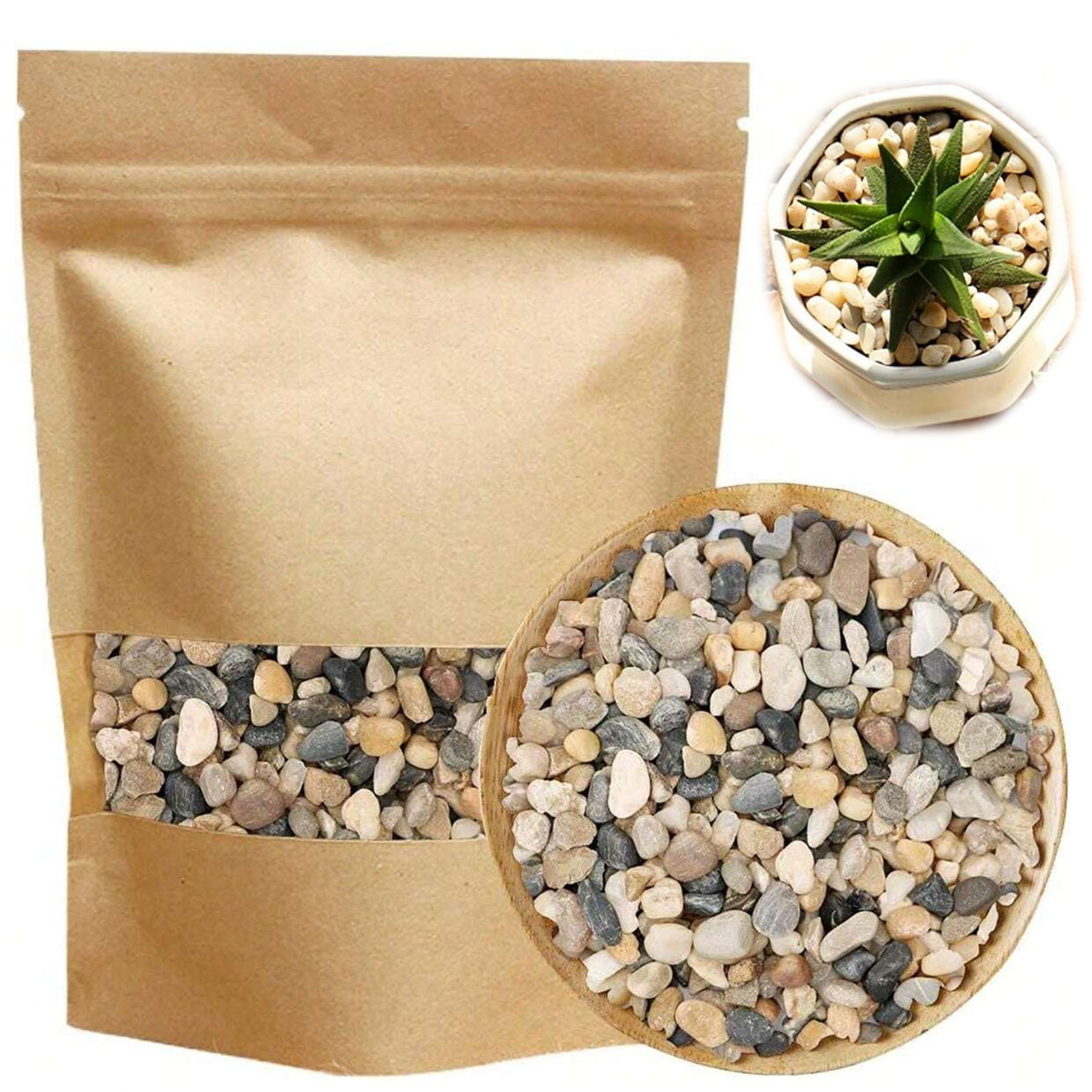 Sphagnum Moss Bag - River Rocks Stones Natural Decorative Mixed