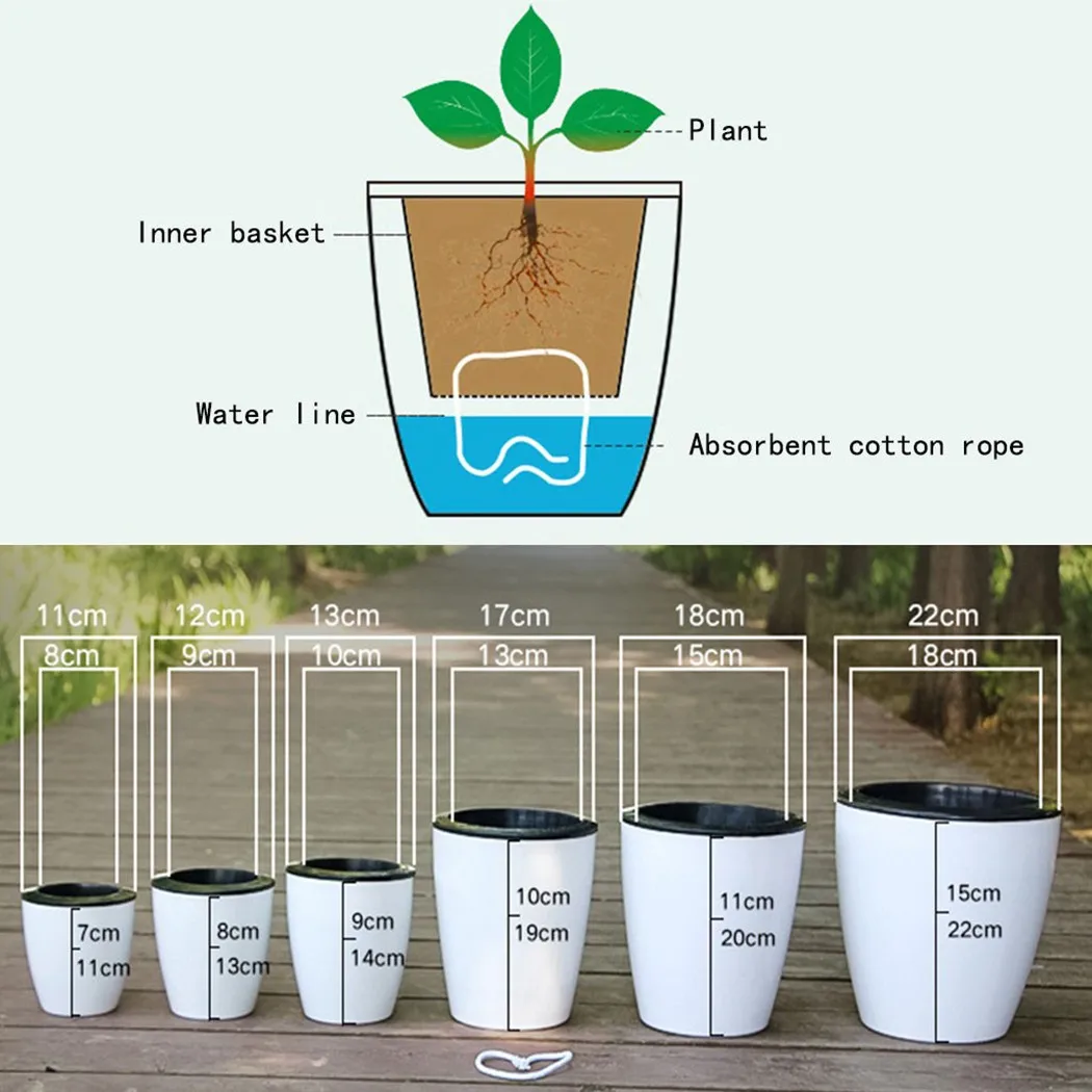 Lazy Flower Pot Self-Watering  - Bonsai Garden Nursery ulasan dan harga