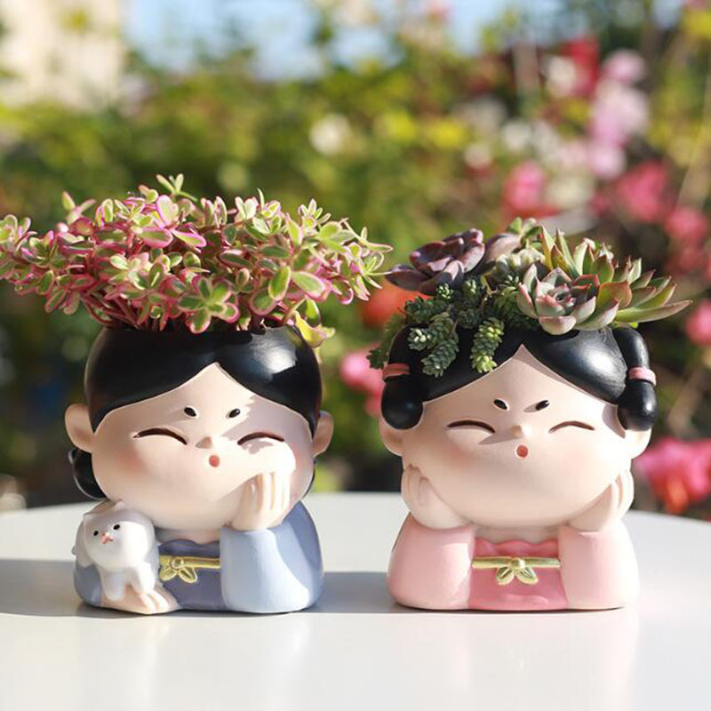 Resin Tang Dynasty Lady Nurser - Bonsai Garden Nursery ulasan dan harga