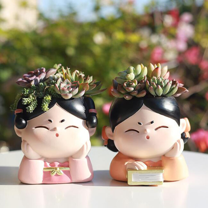 Resin Tang Dynasty Lady Nurser - Bonsai Garden Nursery ulasan dan harga