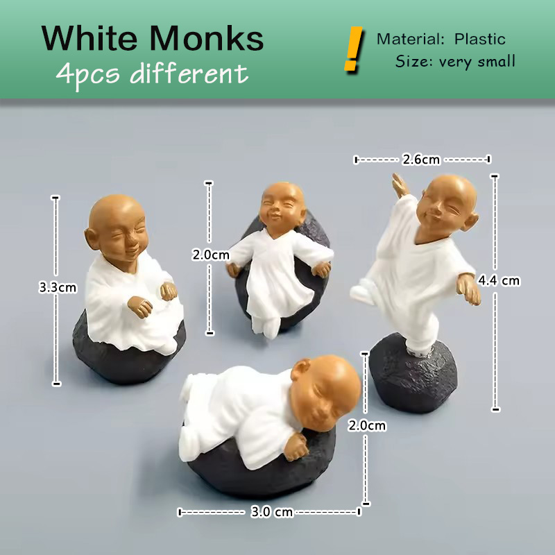4pcs Chinese Kongfu Monk Minia - Bonsai Garden Japan ulasan dan harga