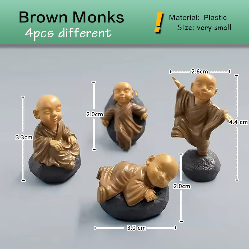 4pcs Chinese Kongfu Monk Minia - Bonsai Garden Japan ulasan dan harga