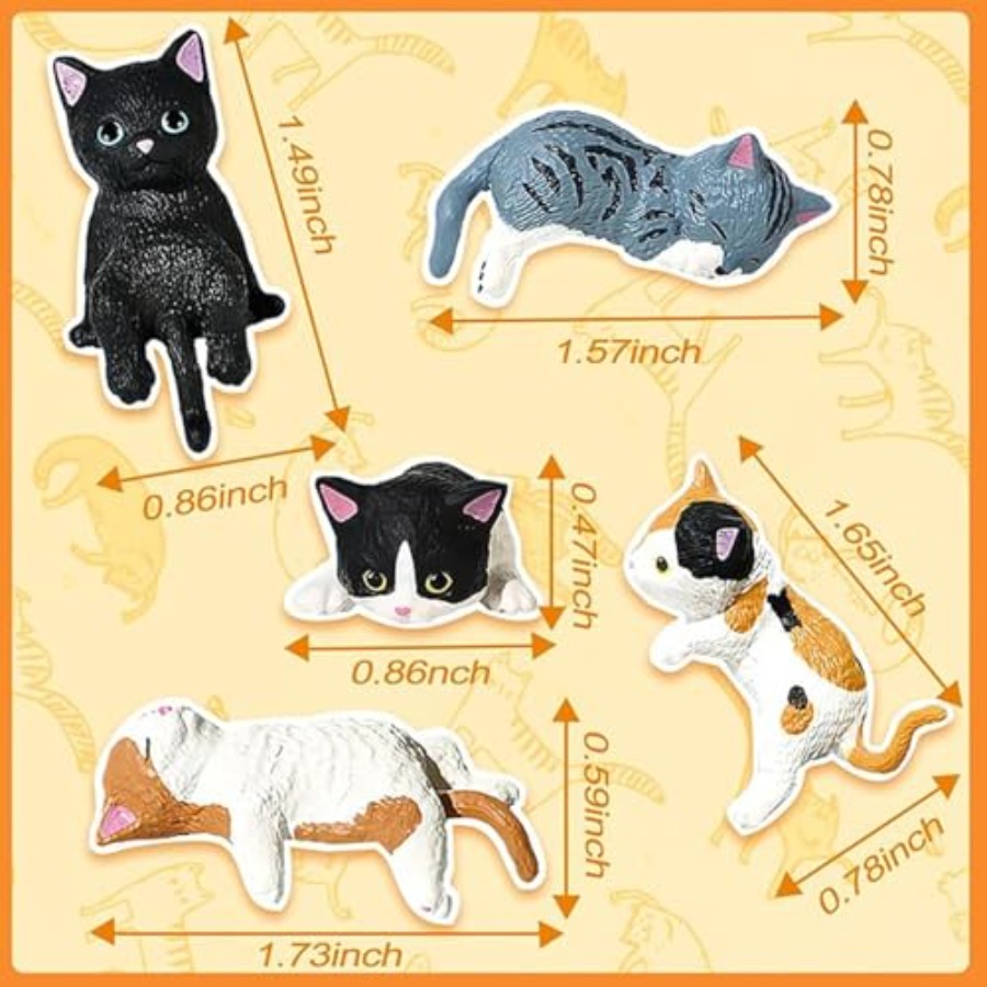 Miniature Cute Cat Figurines,  - Bonsai Garden Japan ulasan dan harga