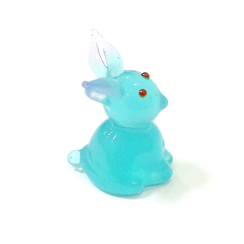 2pcs Mini Glass Bunny Figurine - Bonsai Garden Japan ulasan dan harga