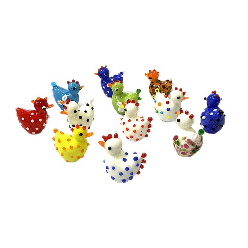 2PCS Handmade Cute Glass Chick - Bonsai Garden Japan ulasan dan harga