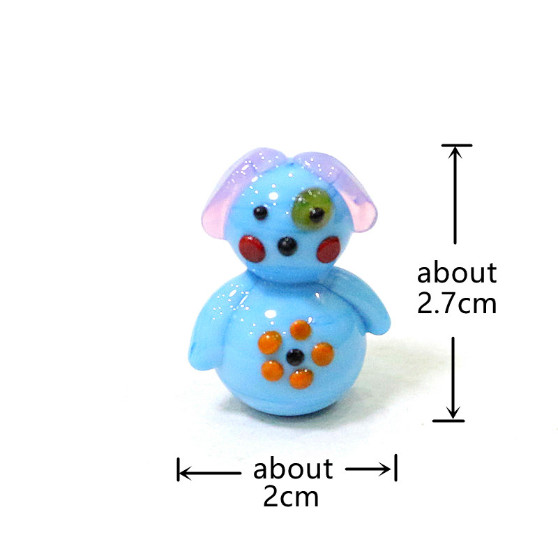 Cute Handmade Mini Glass Dog F - Bonsai Garden Japan ulasan dan harga