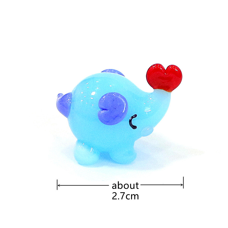 Cute Mini Glass Elephant Figur - Bonsai Garden Japan ulasan dan harga