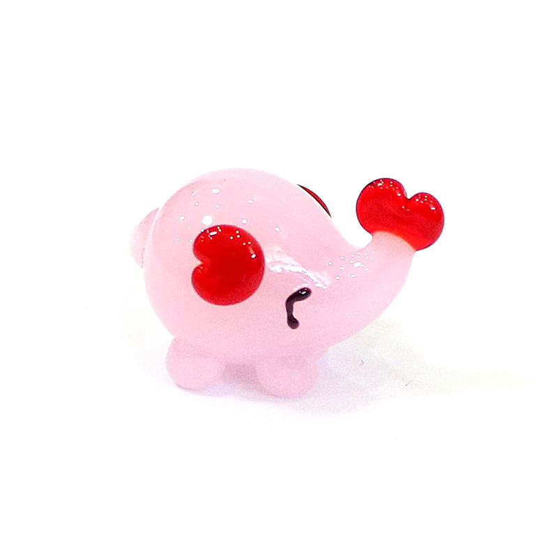 Cute Mini Glass Elephant Figur - Bonsai Garden Japan ulasan dan harga