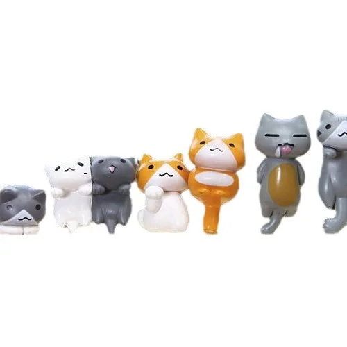 6Pcs/Set Cartoon Lucky pvc Cat - Bonsai Garden Japan ulasan dan harga